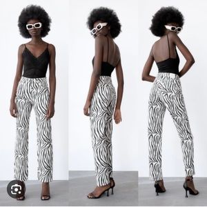 Zara zebra pants